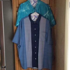 FINAL SALE PRICE SS Button Down Shirt Lot x 2  Size 1XL & 2XL